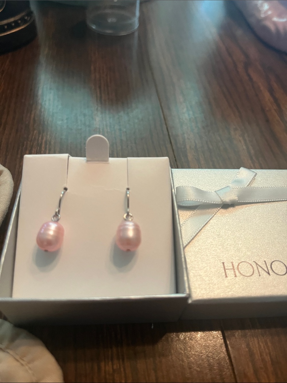 Honora Light Pink Freshwater Pearl Drop Earrings brand new